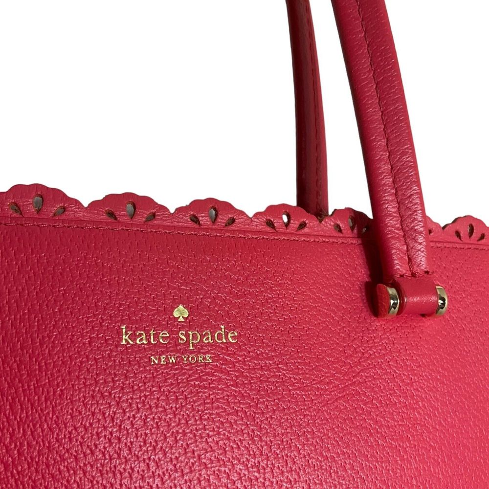 $429 Kate Spade Marjorie Fordham Court Large Leather Tote Scallop Edge Handbag - Picture 4 of 13